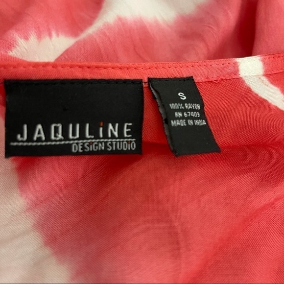 BOUTIQUE Tie Dye Hot Pink Boho Asymmetrical Tunic - Picture 8 of 8